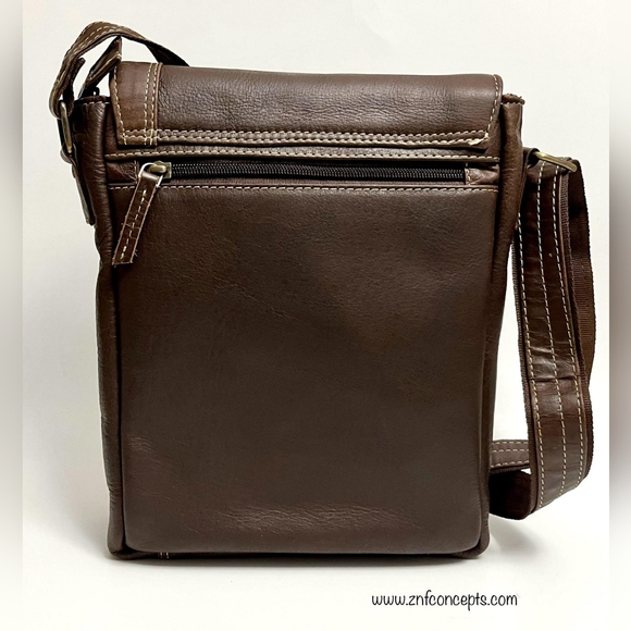 Genuine leather Sling bag coffee brown - Picture 5 of 9
